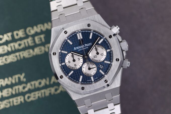 Audemars Piguet Royal Oak Chronograph 26331ST Blue Dial Box & Paper Like New Condition