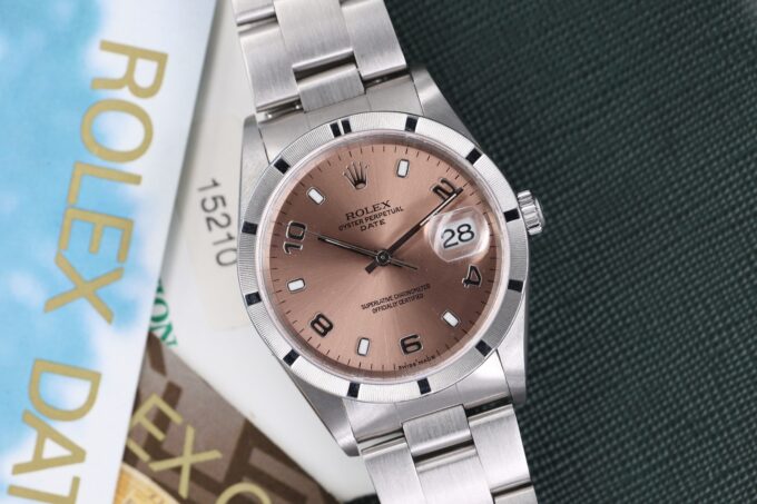 Rolex Oyster Perpetual Date 15210 Salmon Dial Full Set