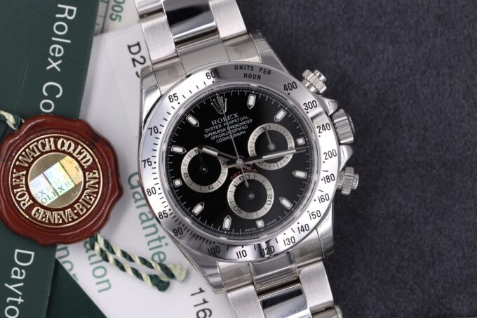 Rolex Daytona 116520 NOS Full Stickers Black Dial NEW 2005