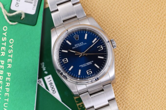 Rolex Oyster Perpetual 36 mm 116000 Blue Dial Full Set