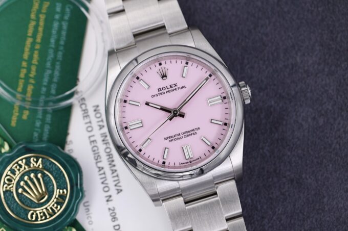 Oyster Perpetual 3 126000 Pink Candy Dial NEW