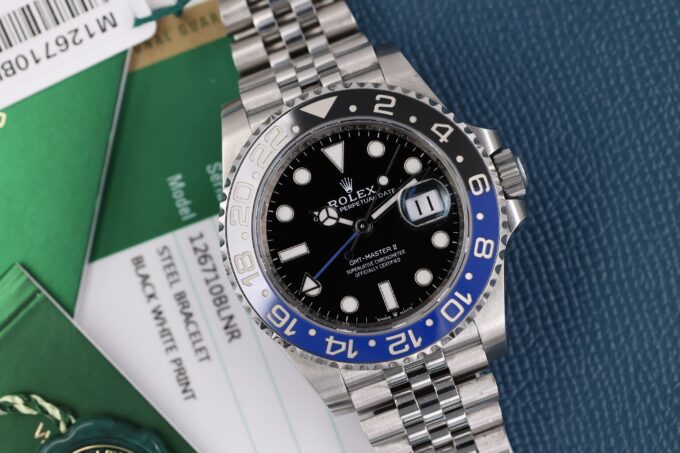 Rolex GMT-Master II Batman 126710BLNR Jubilee Excellent Condition