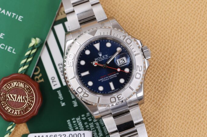 Rolex Yacht-Master 116622 Blue Dial NEW Full Stickers 2013 NOS