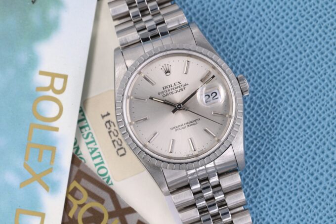 Rolex Datejust 16220 Silver Dial Jubilee Full Set