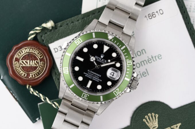 Rolex Submariner 16610LV Kermit NOS 2005 NEW