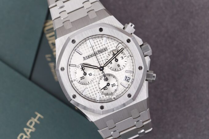 Audemars Piguet Royal Oak Chronograph 26240ST.OO.1320ST.03 50th Anniversary 2022 Silver Dial Excellent Condition