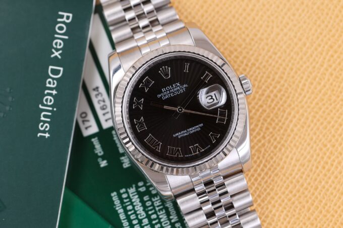 Rolex Datejust 116234 Jubilee Black Dial Full Set 2007