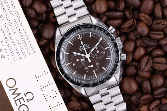 Omega Speedmaster Professional Moonwatch ST 145.012-68 Brown Dial Box & Paper Pre-Moon 321 1968